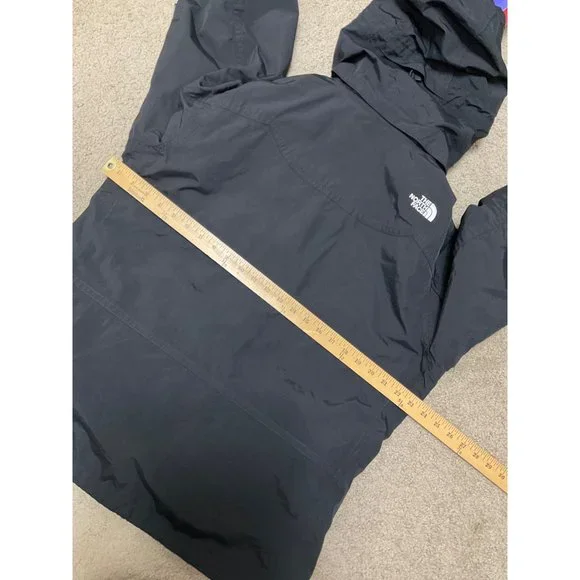 The North Face Jacket Women XL Black Plaid Inside Full Zip Coat Jacket